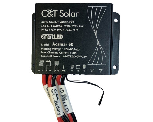 Контроллер заряда C&T SOLAR ACAMAR 60-1024 10А 12В/24В